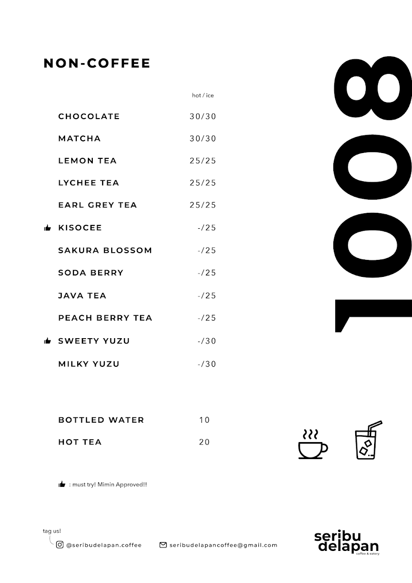 Seribu Delapan Coffee & Eatery Photo Menu 3