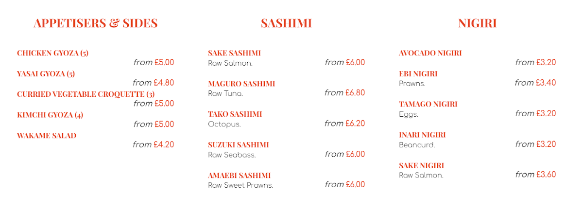 Kaze Sushi & Poke Bowl Photo Menu 1