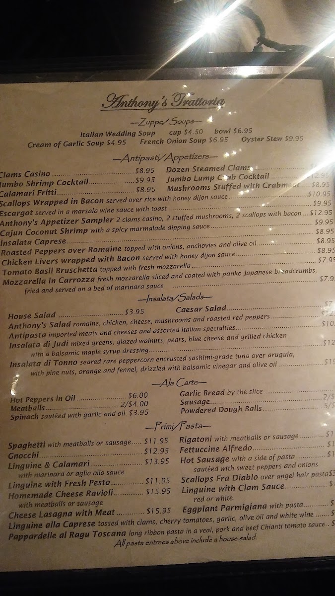 Anthony's Trattoria Photo Menu 6