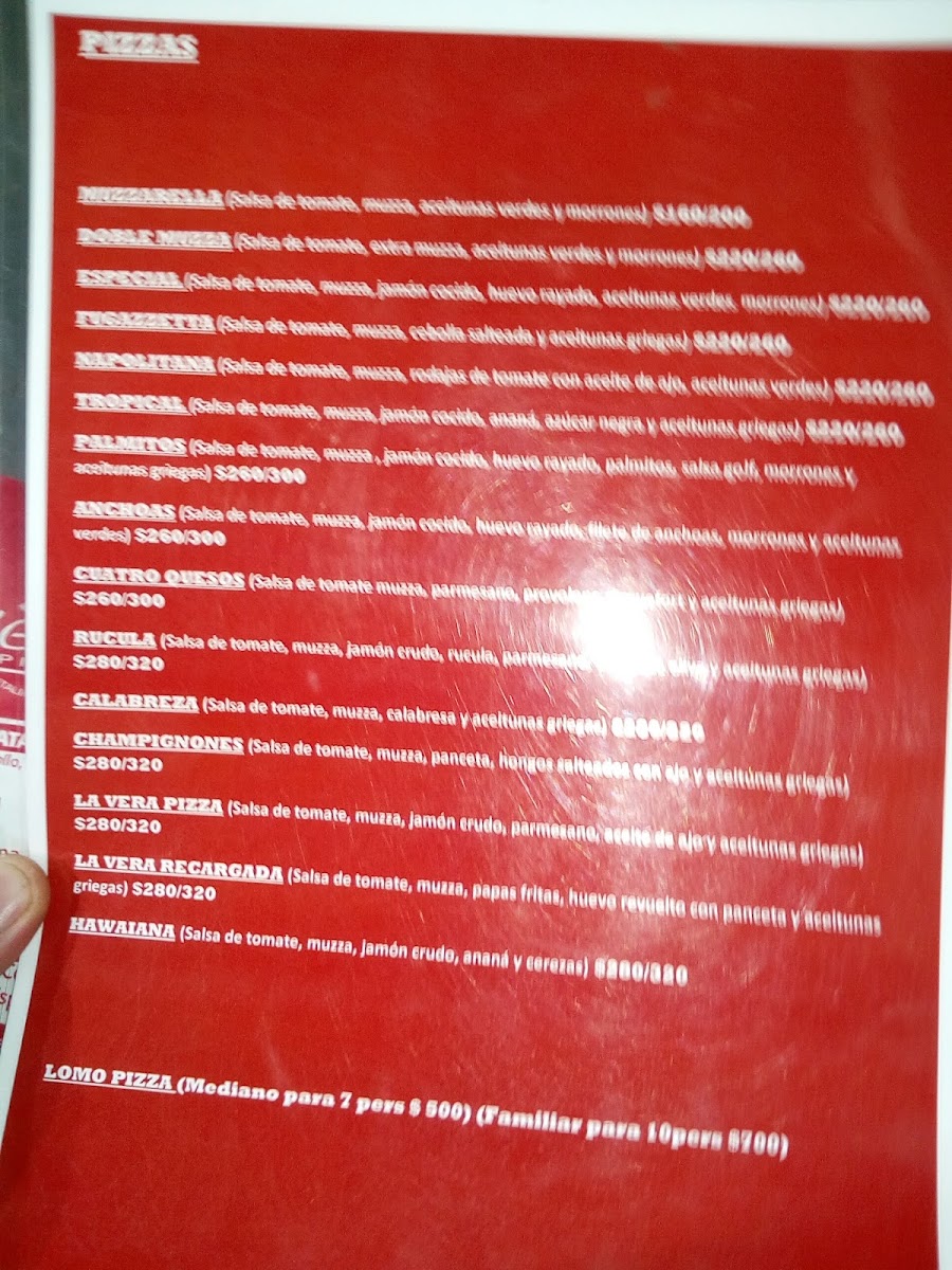 La Vera Pizzeria Photo Menu 2