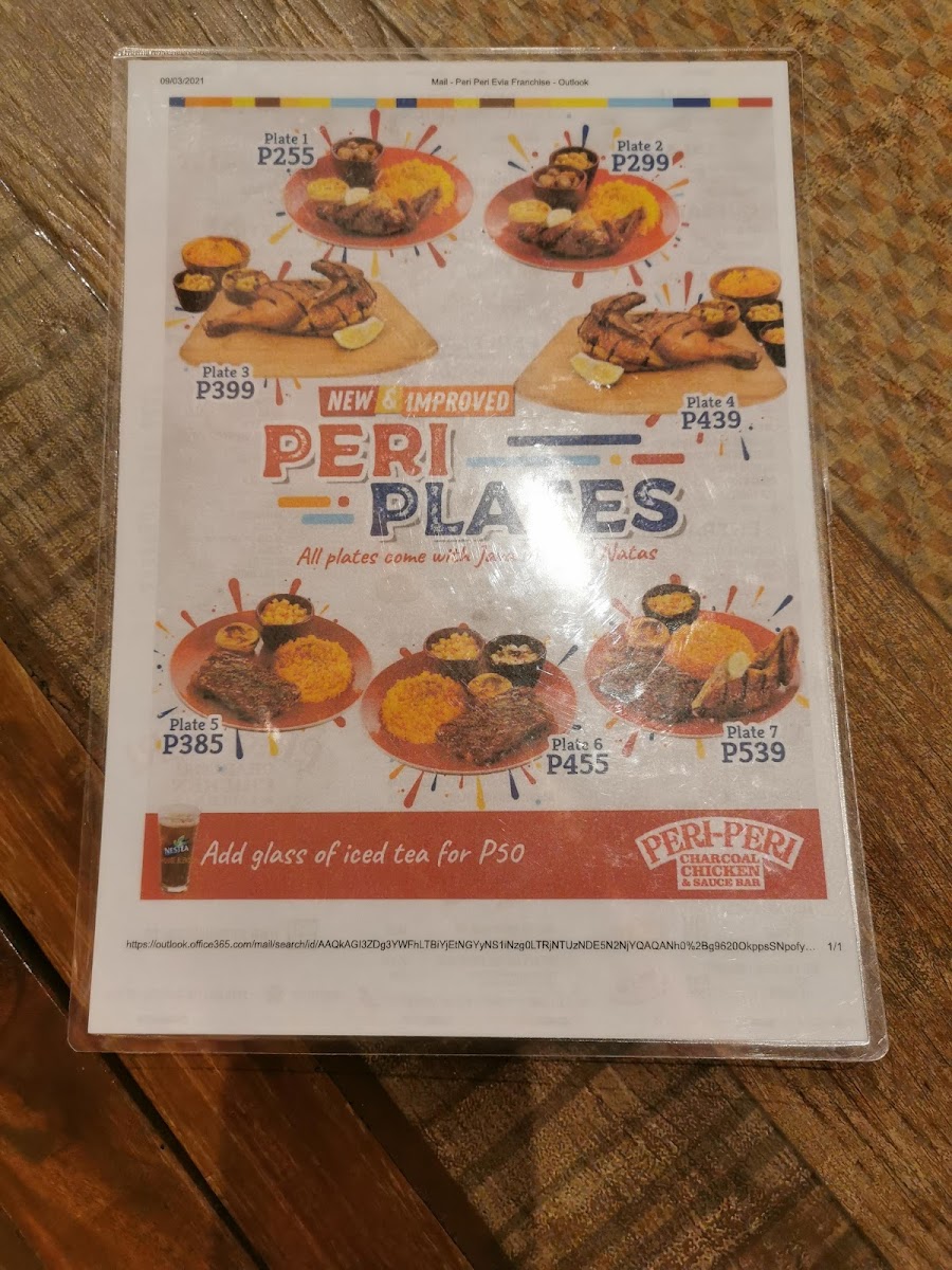 Peri Peri Evia Lifestyle Mall Photo Menu 6