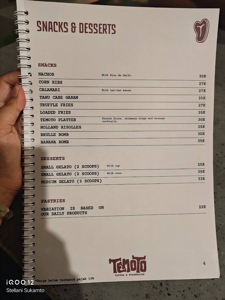 TEMOTO - COFFEE & STEAKHOUSE Photo Menu 2