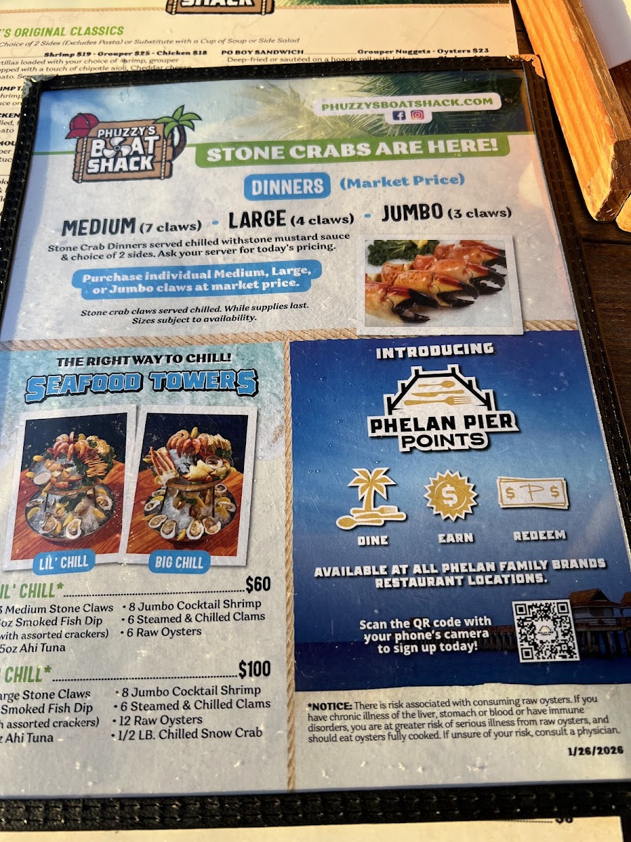 Phuzzy's Boat Shack Photo Menu 10