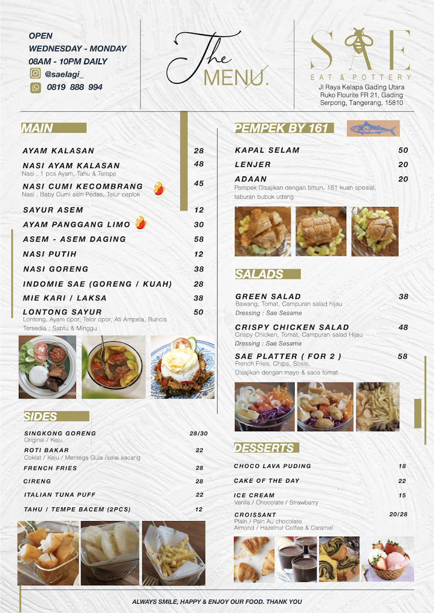 SAE EAT & POTTERY GADING SERPONG Photo Menu 1