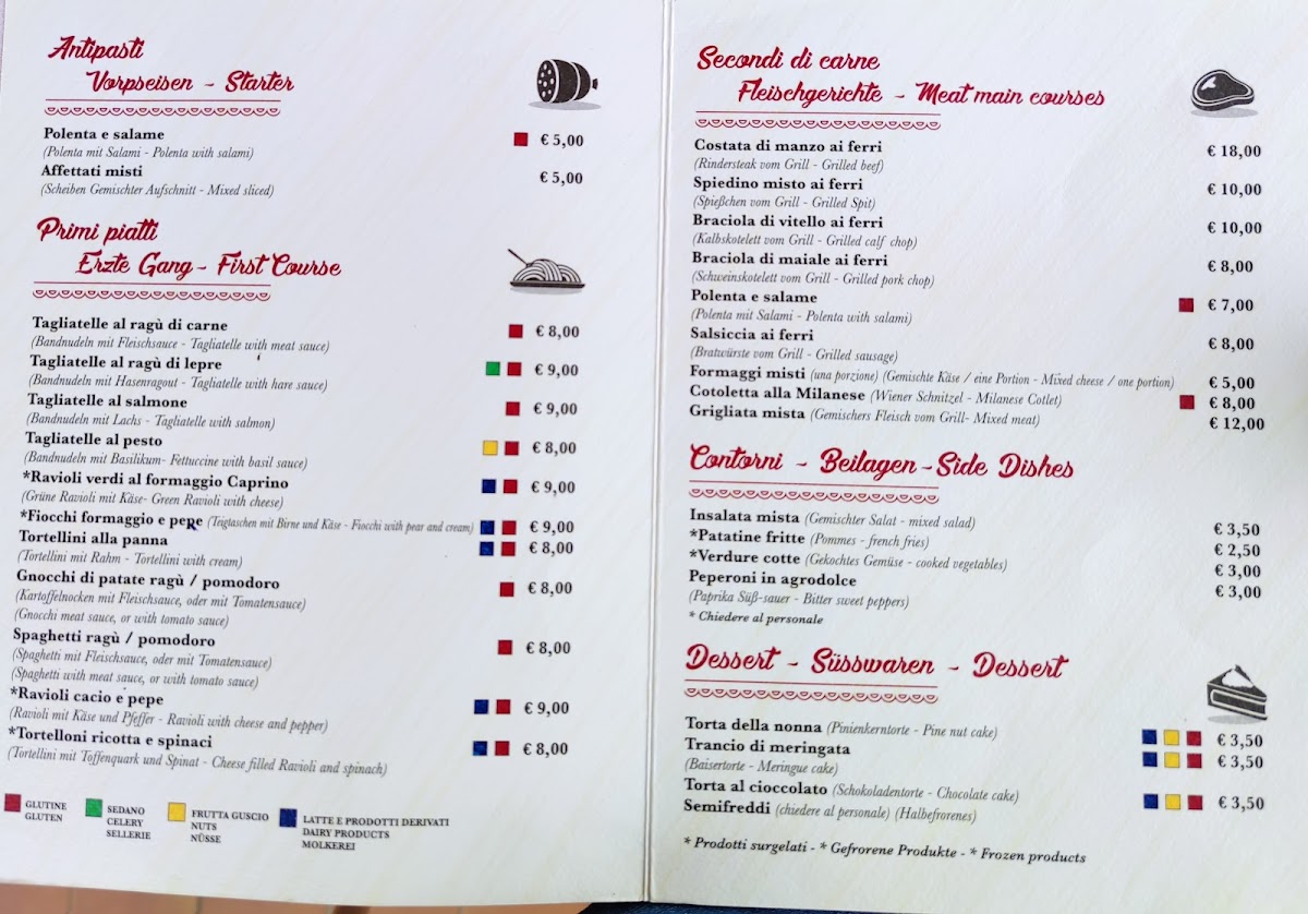 Trattoria Bar Alla Prada' Photo Menu 1