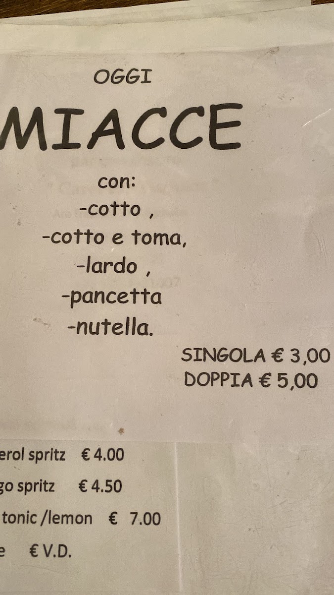 Bar con ristoro caret dal furnacc Photo Menu 8