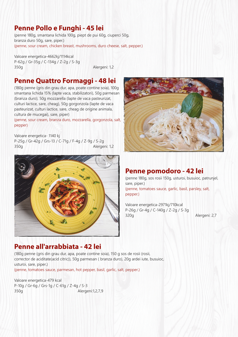 Gra’tar restaurant Photo Menu 2