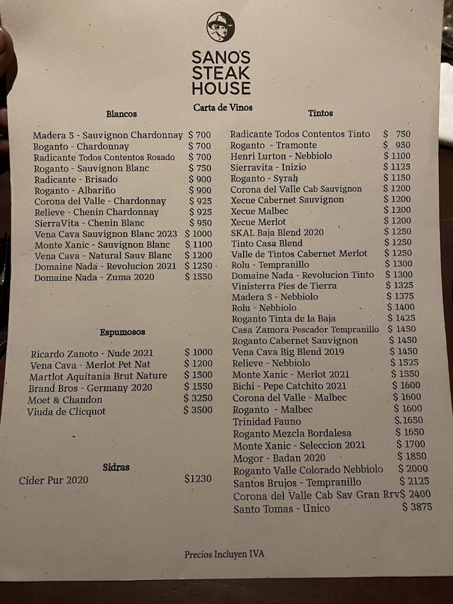 Sano´s Steak House Photo Menu 4