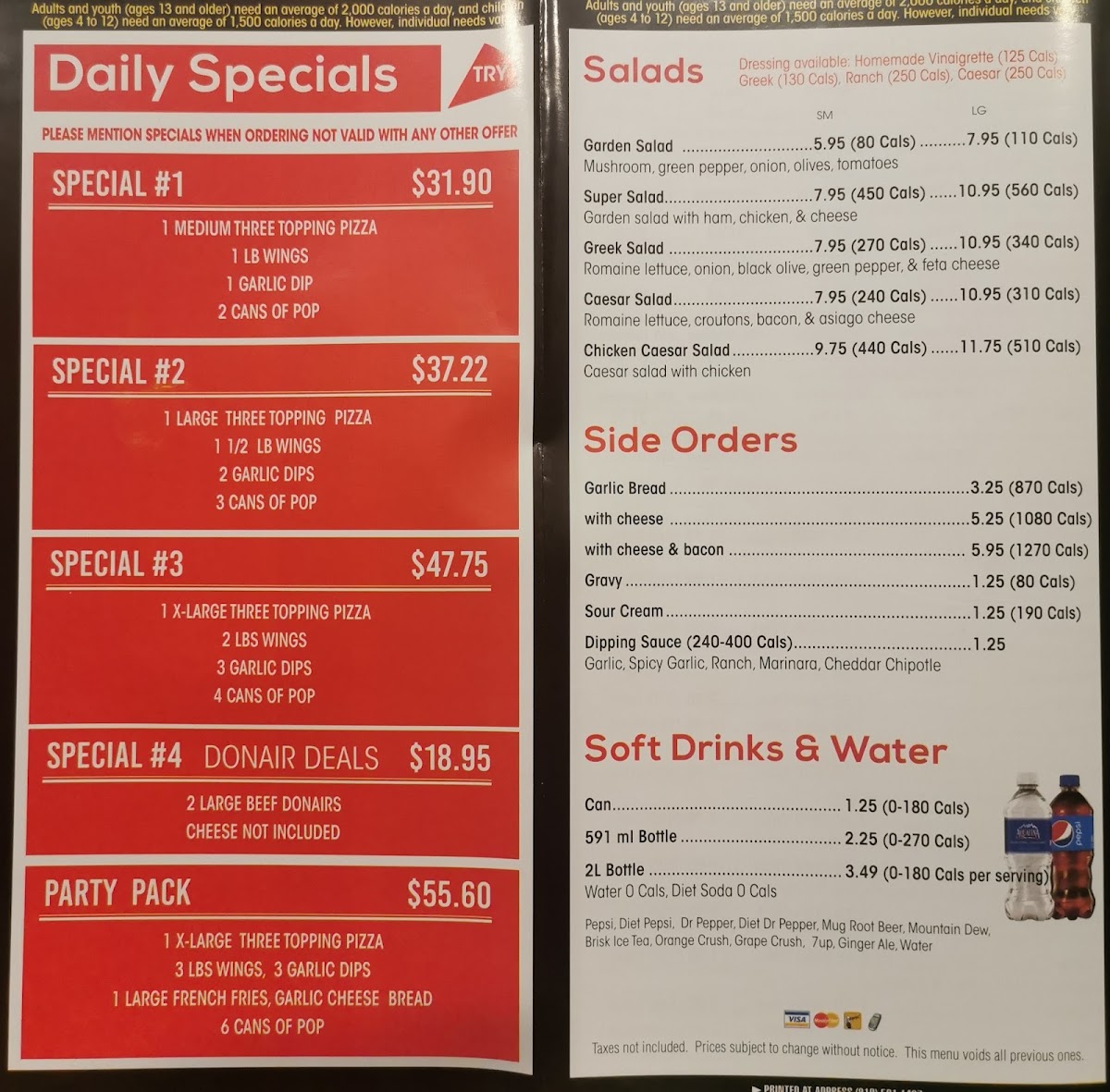 Milano Pizza Photo Menu 2