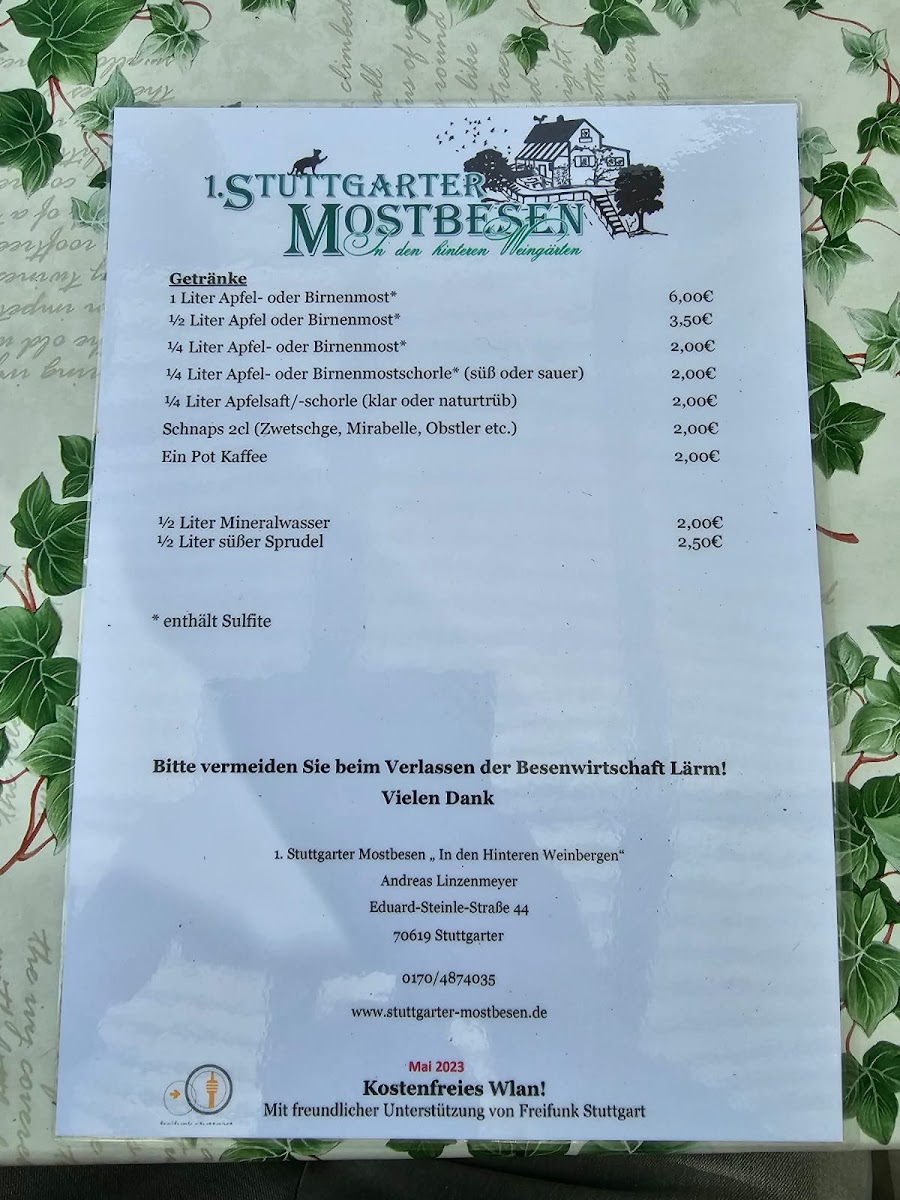 Mostbesen Heumaden Photo Menu 1
