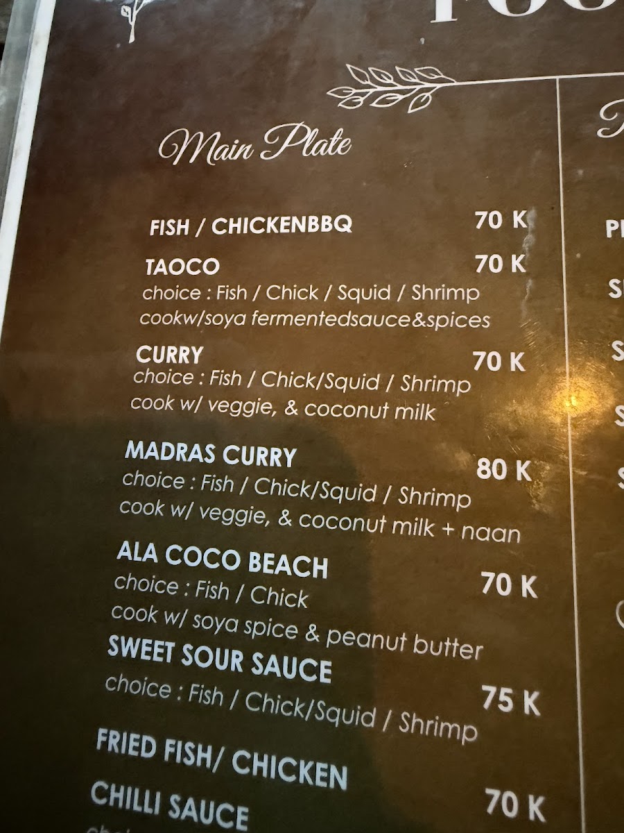 Coco beach restaurant Photo Menu 1