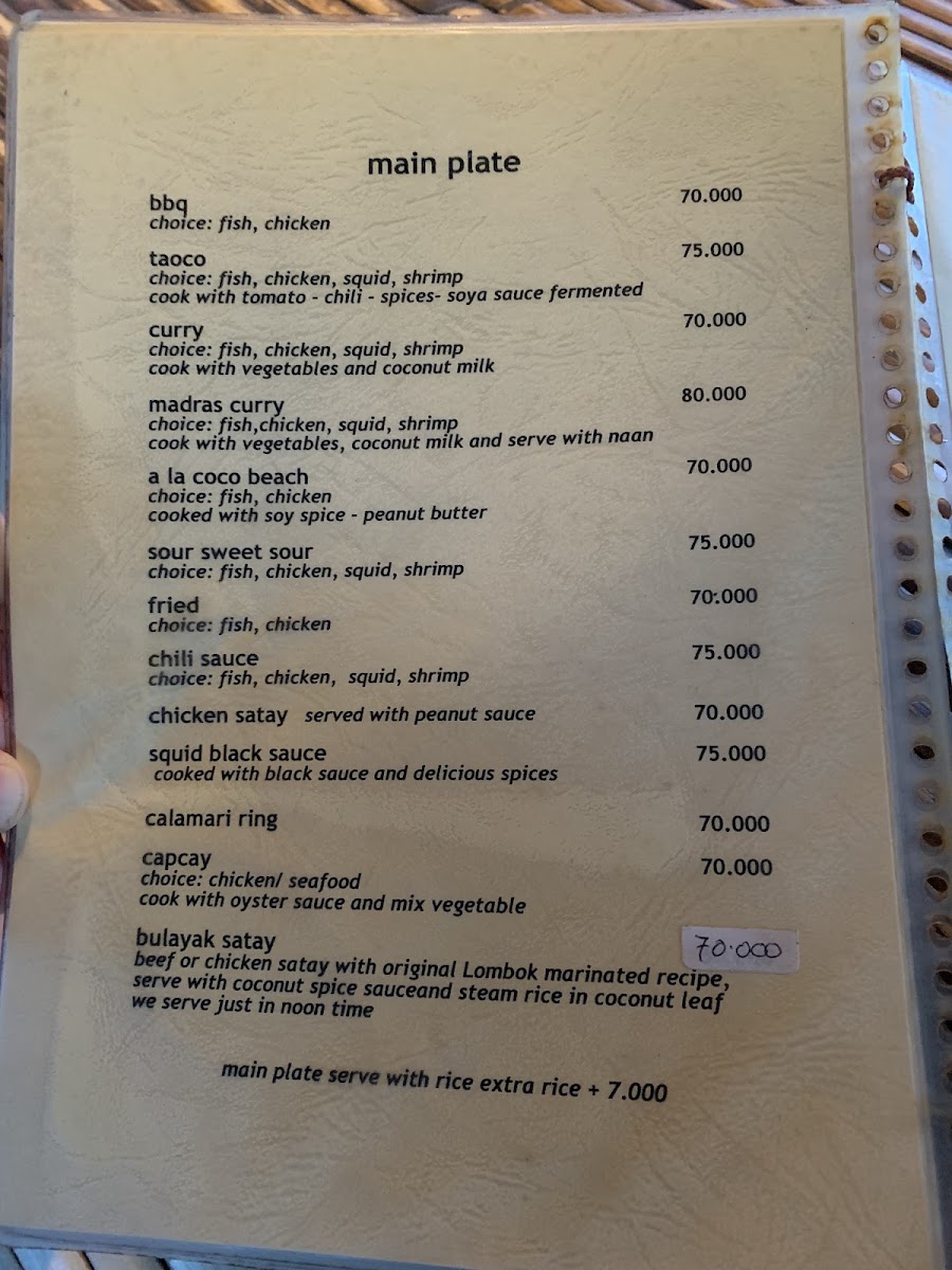 Coco beach restaurant Photo Menu 3