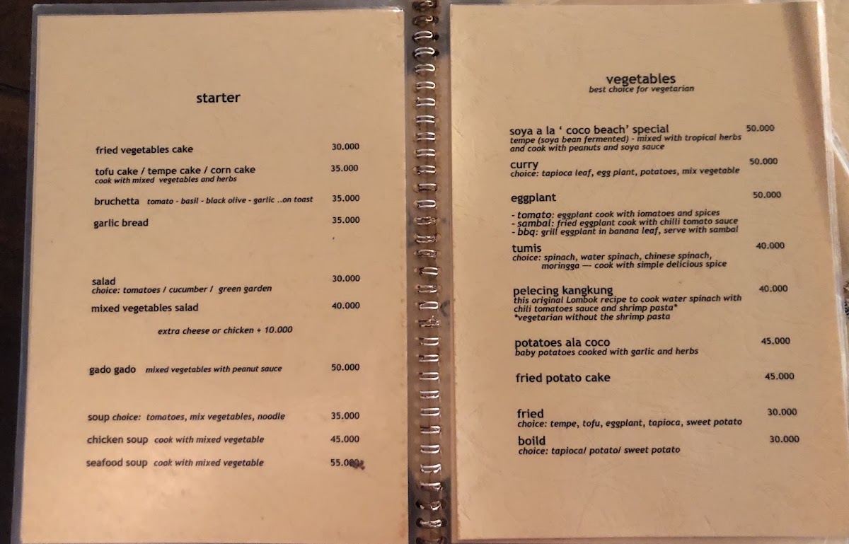 Coco beach restaurant Photo Menu 8