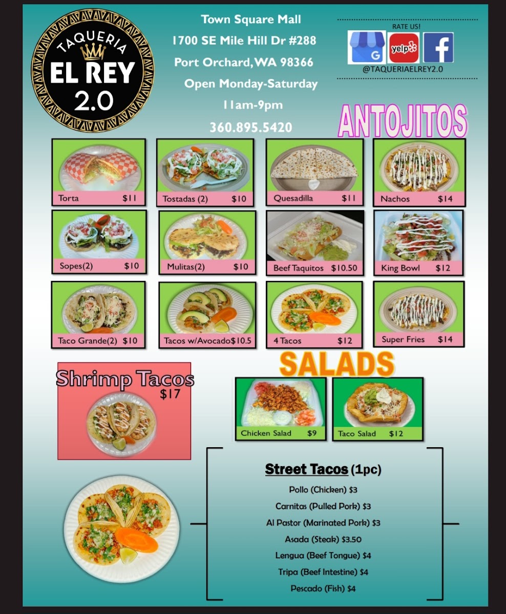 Taqueria El Rey 2.0 Photo Menu 1