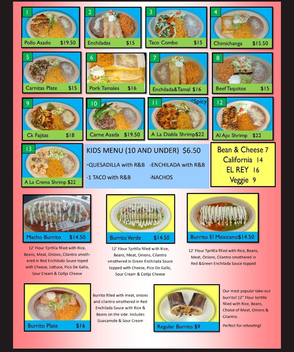 Taqueria El Rey 2.0 Photo Menu 2