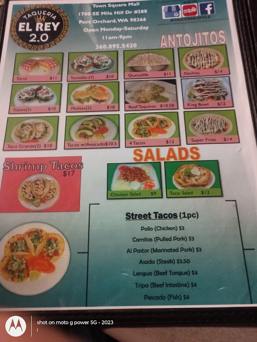 Taqueria El Rey 2.0 Photo Menu 3