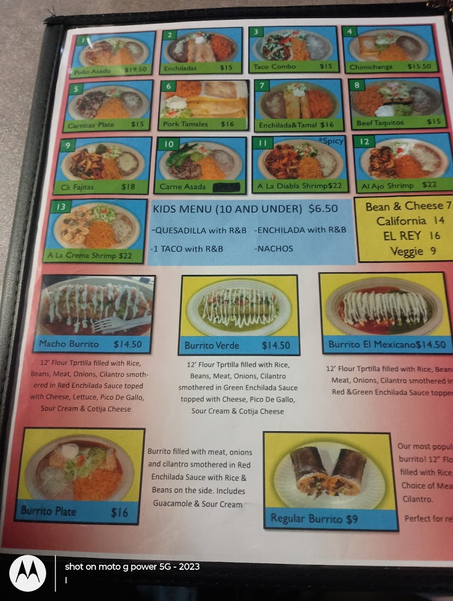 Taqueria El Rey 2.0 Photo Menu 4