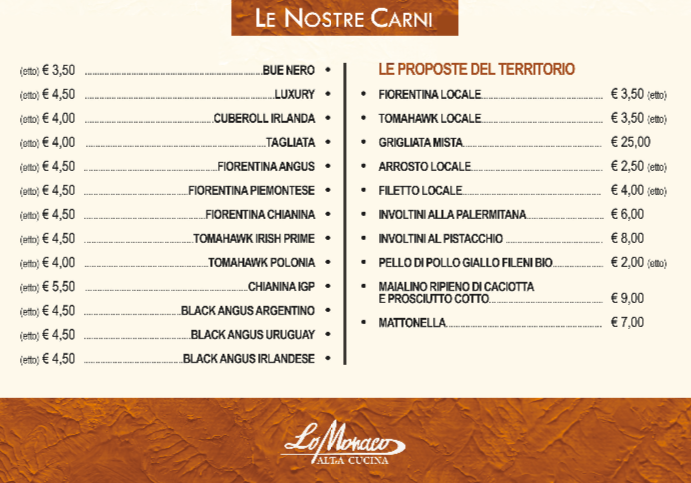 Lo Monaco Altra Cucina Photo Menu 1