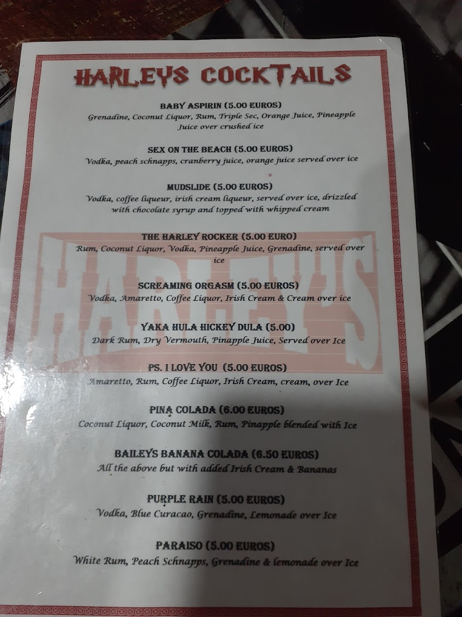 Harley´s Bar & Restaurant Photo Menu 6