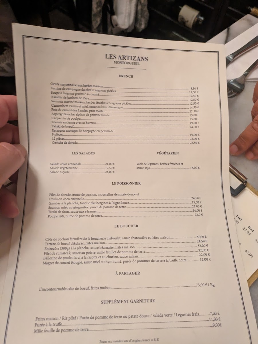 Bistro les Artizans Photo Menu 10