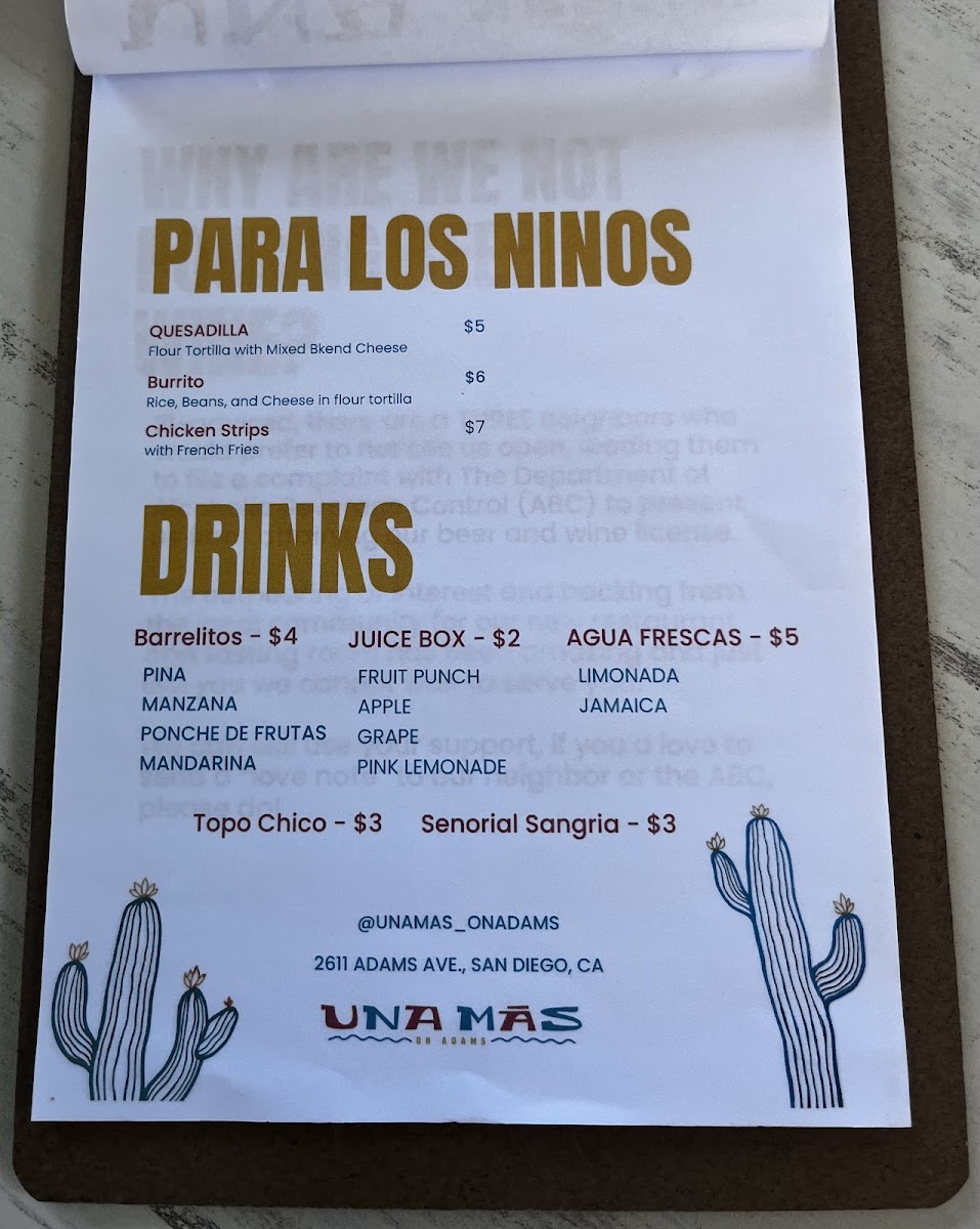 Una Mas on Adams Photo Menu 6