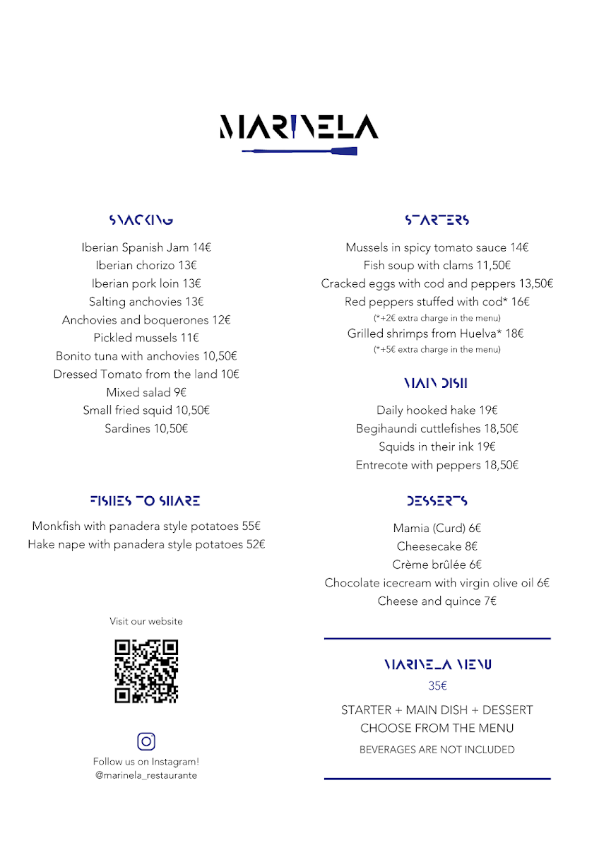 Restaurante Mariñela Photo Menu 1