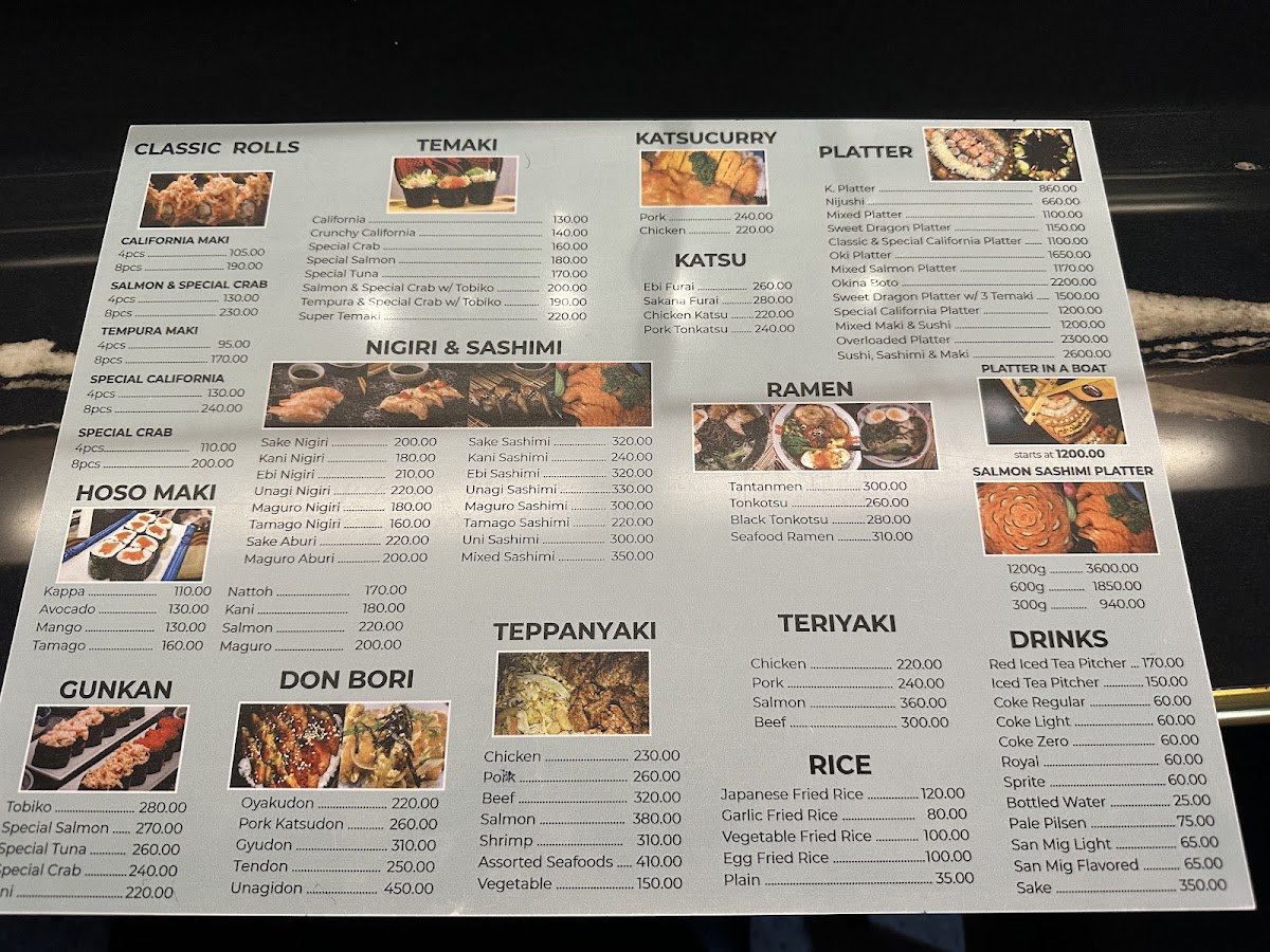 Sushi Work by Chef Zar Photo Menu 2