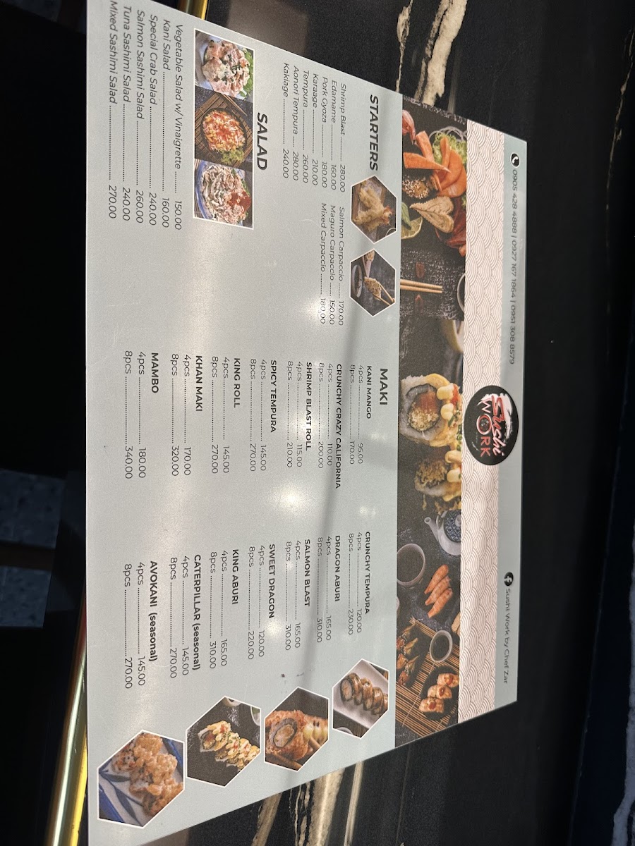 Sushi Work by Chef Zar Photo Menu 3