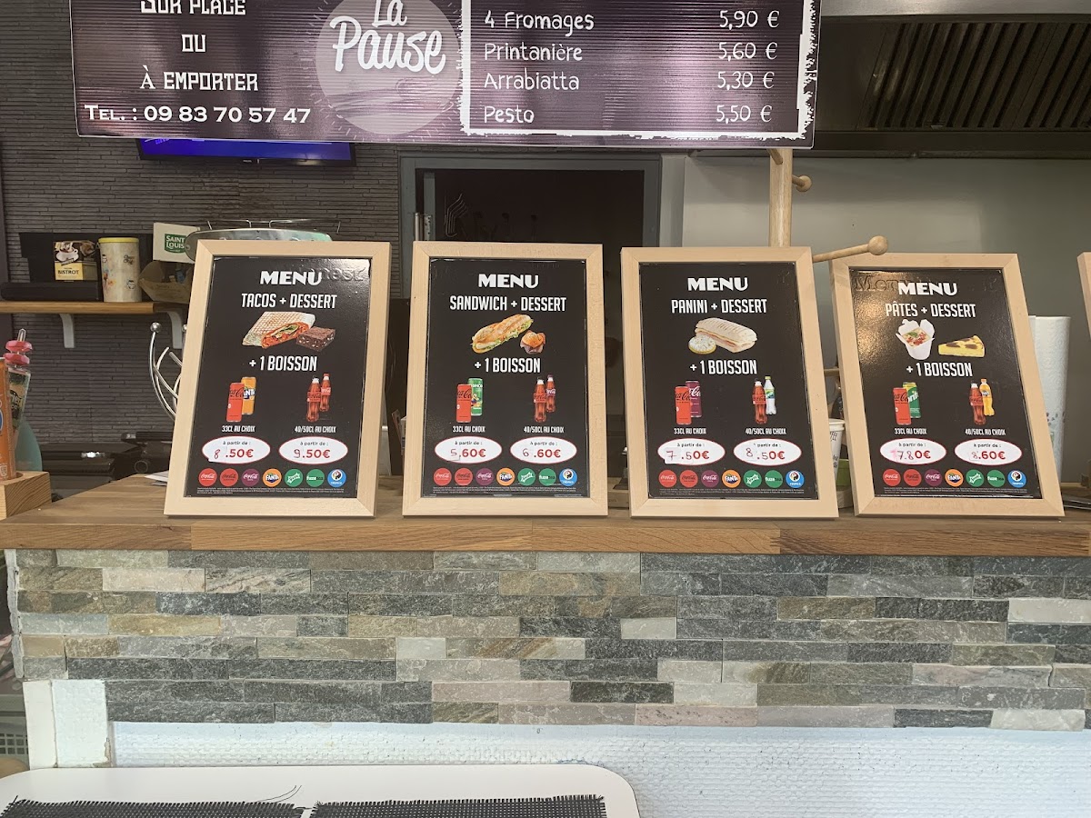 La Pause Photo Menu 3