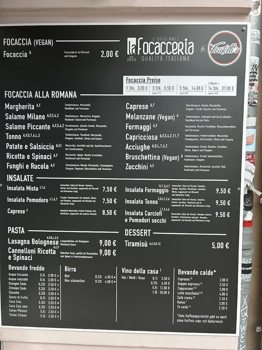 La Focacceria Photo Menu 1