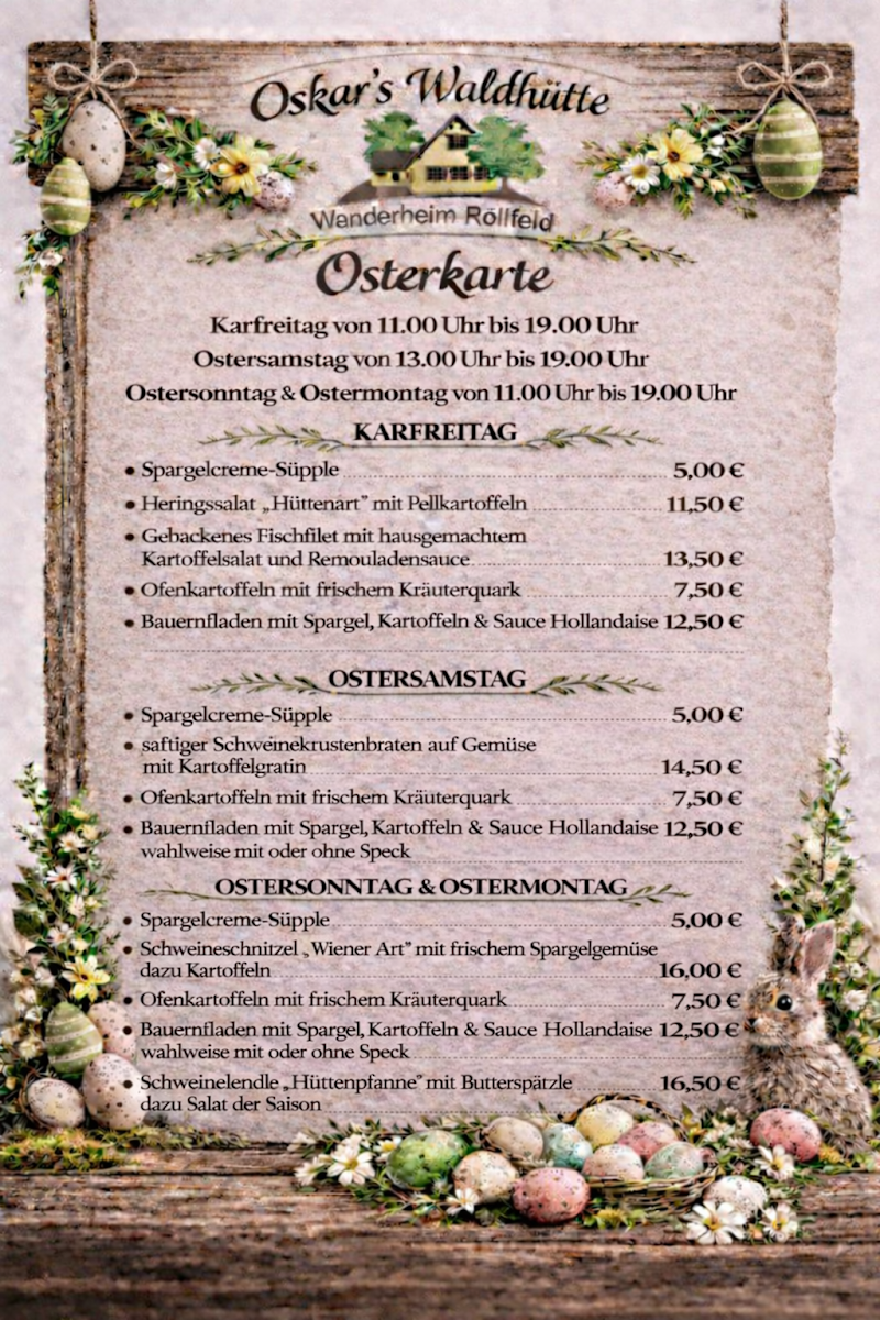 Oskar's Waldhütte Photo Menu 2