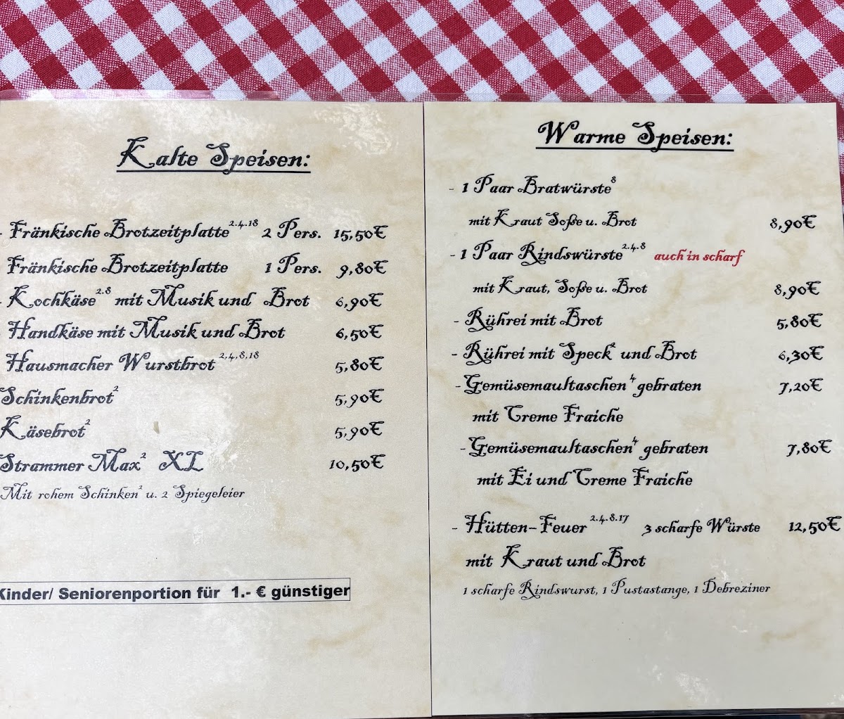 Oskar's Waldhütte Photo Menu 7