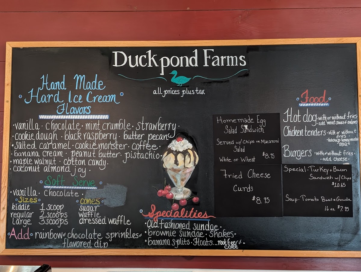 Duckpond Farms Photo Menu 1