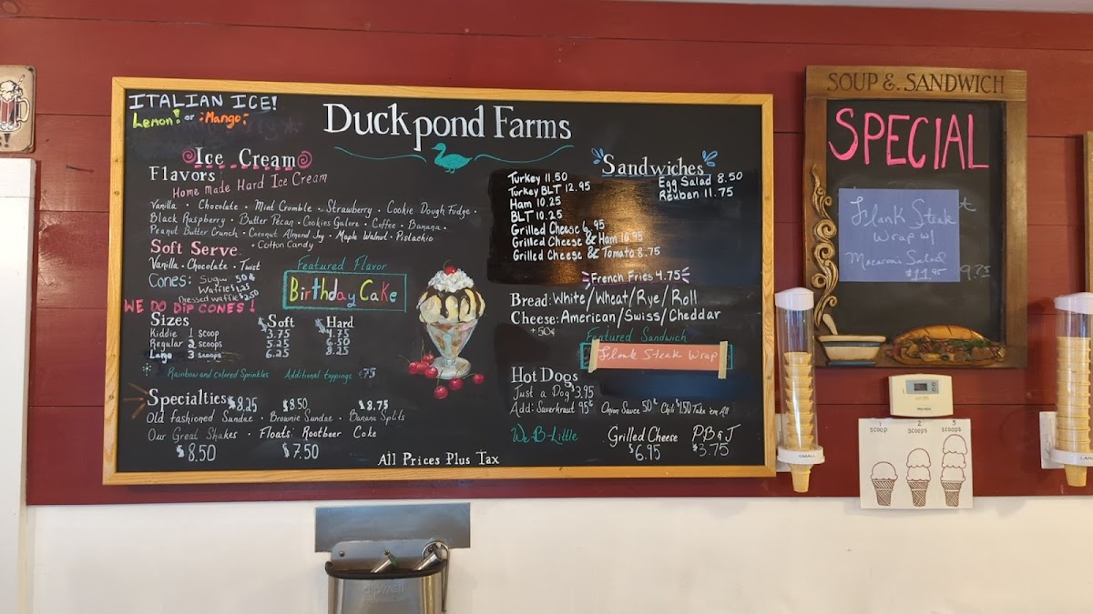 Duckpond Farms Photo Menu 2