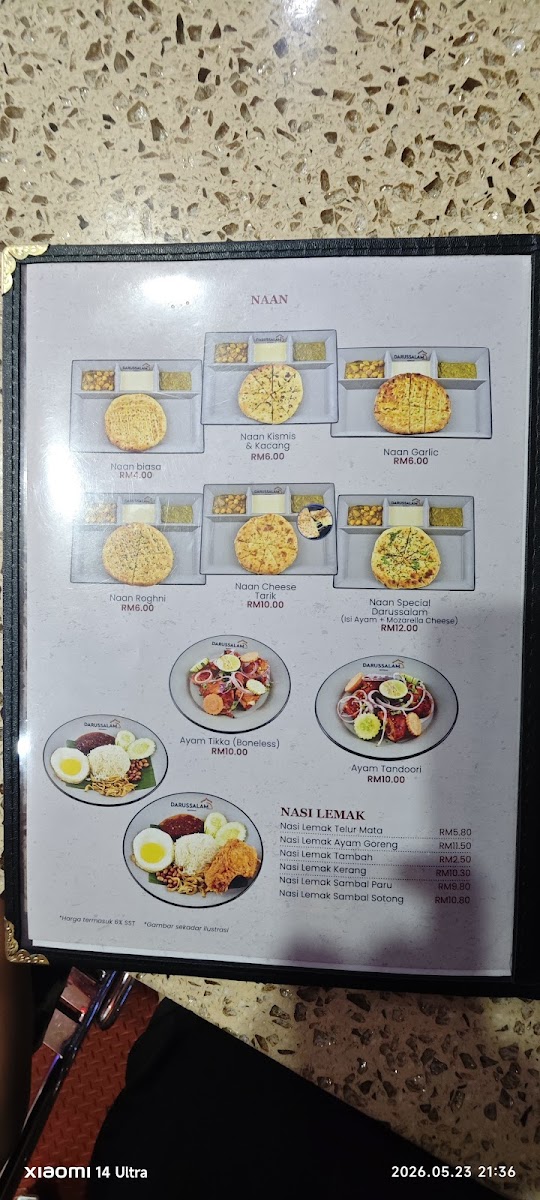 Restoran Darussalam • Subang Jaya Photo Menu 7