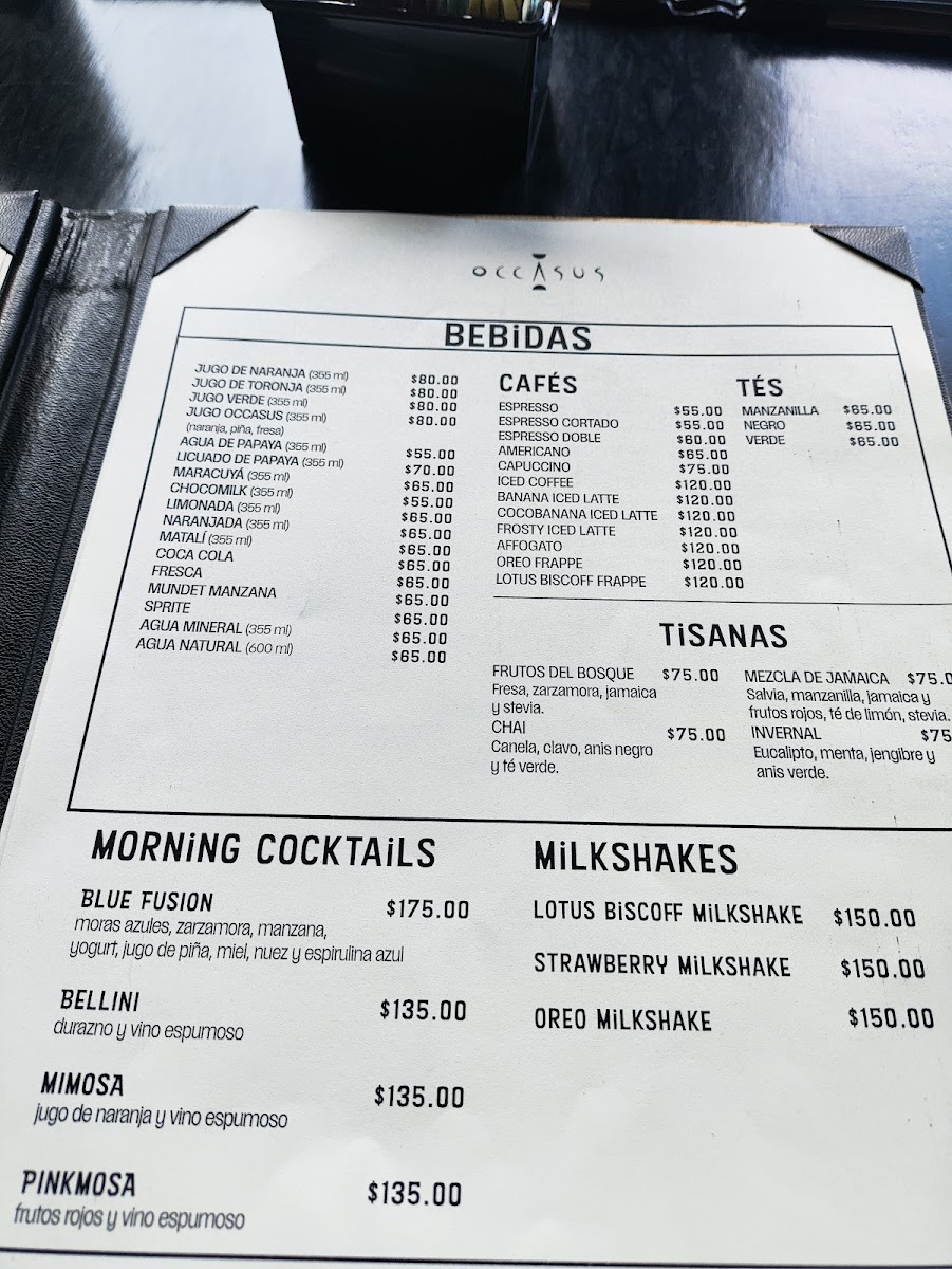 Occasus Photo Menu 1