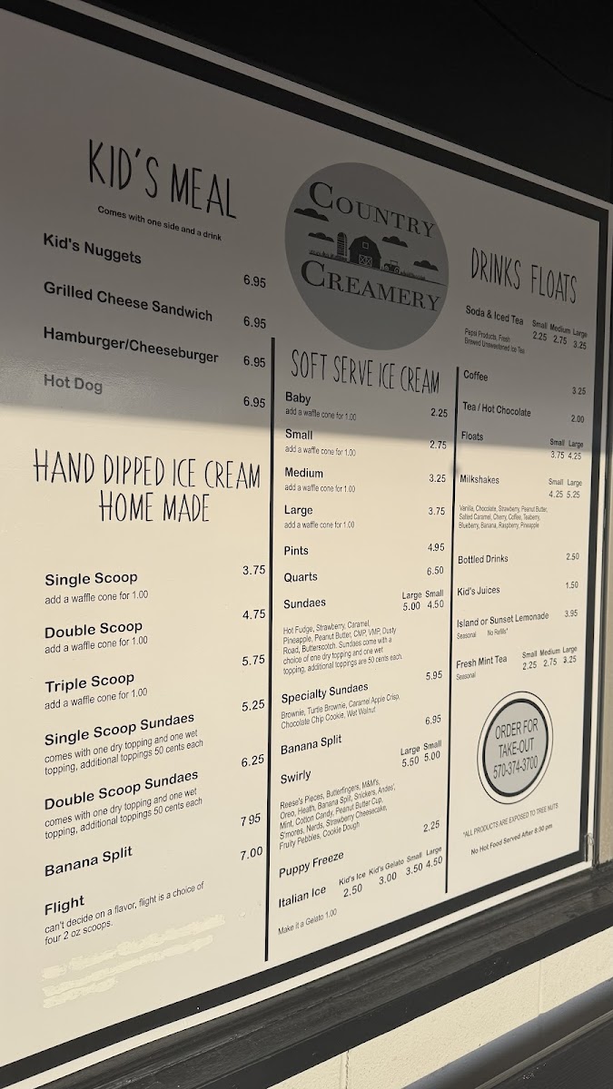 Country Creamery Photo Menu 2