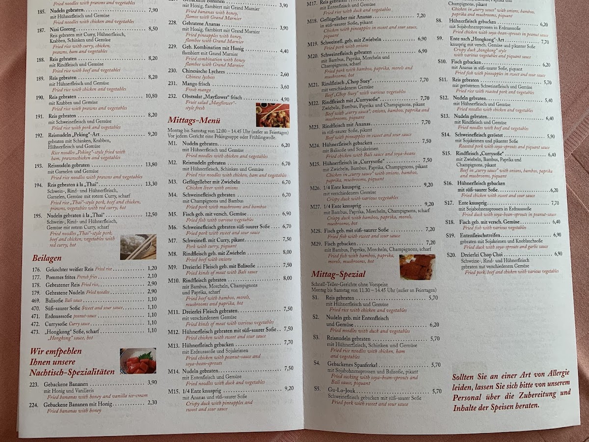 Mayflower Photo Menu 10