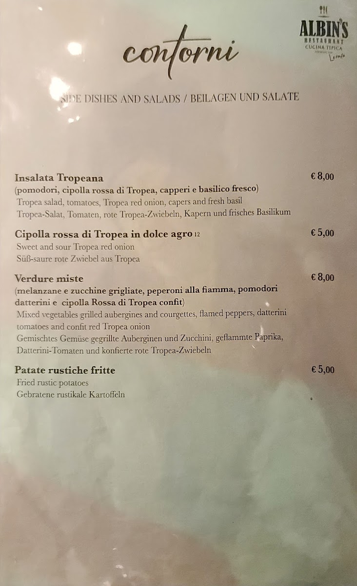 ALBIN’S RESTAURANT Photo Menu 10