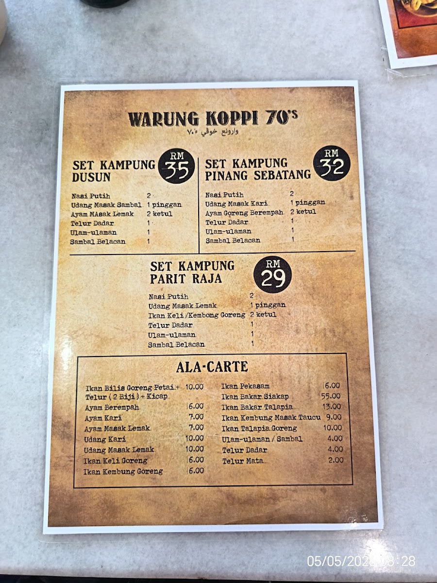 Warung Koppi 70's Sungai Buloh Photo Menu 2