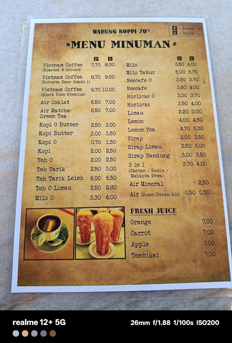 Warung Koppi 70's Sungai Buloh Photo Menu 9