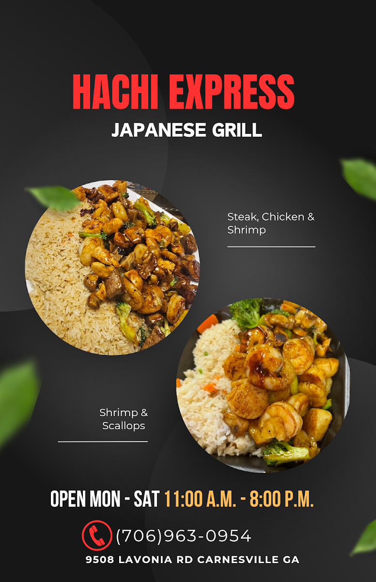 Hachi Express Japanese Grill Carnesville Photo Menu 3