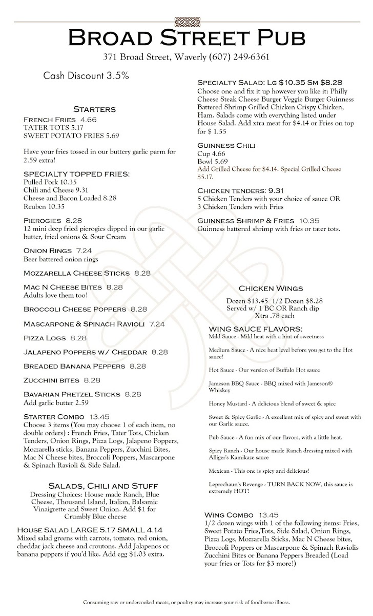 Broad Street Pub Photo Menu 2