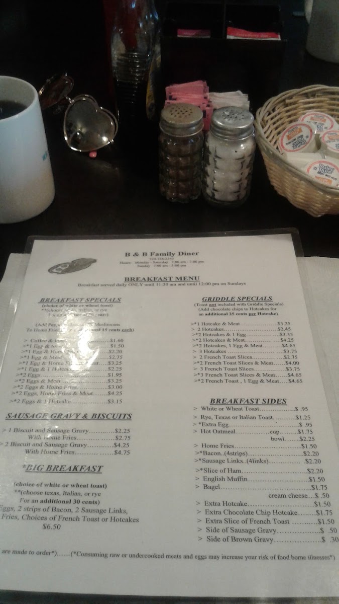 B & B Family Diner Photo Menu 9
