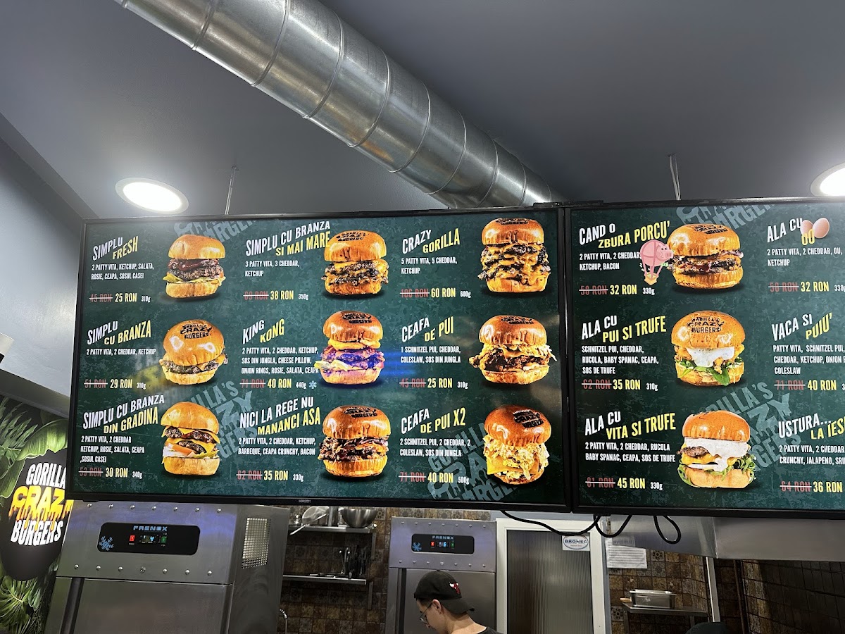 Gorilla’s Crazy Burgers - Mosilor Photo Menu 6