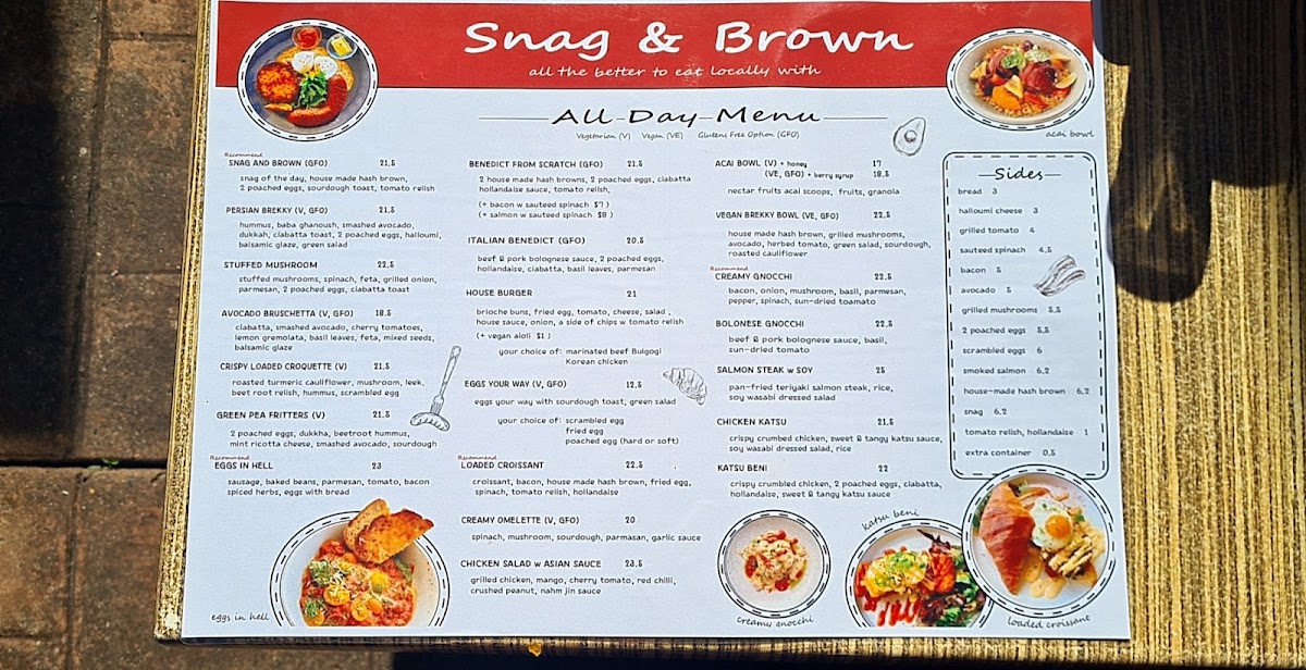 Snag & Brown Photo Menu 2