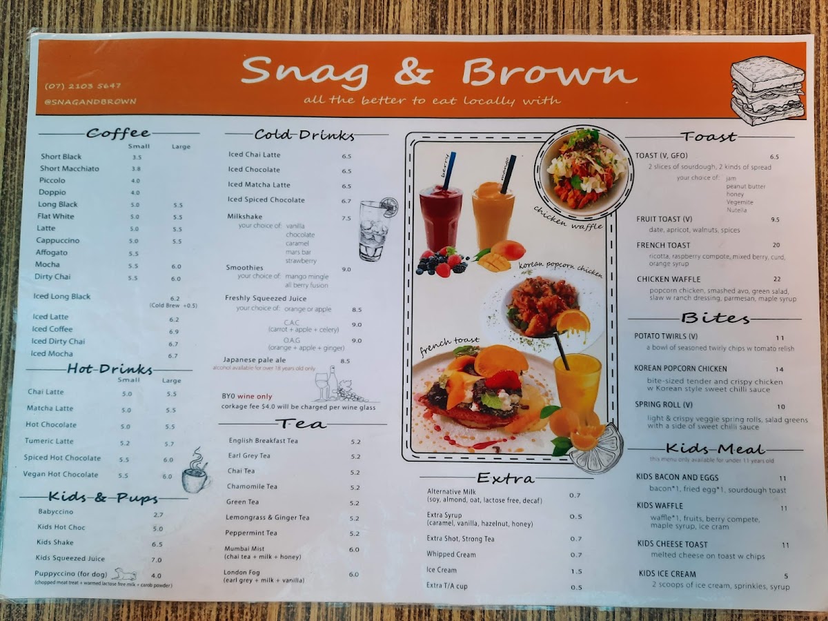 Snag & Brown Photo Menu 3