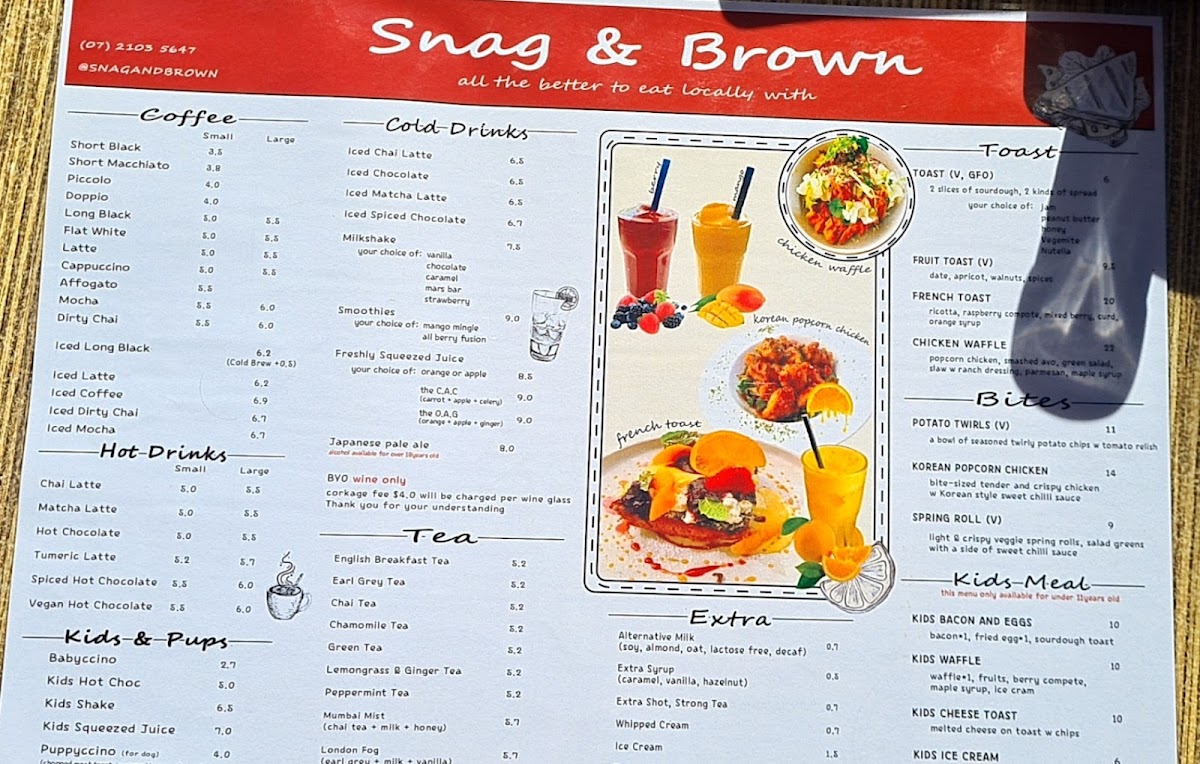 Snag & Brown Photo Menu 4