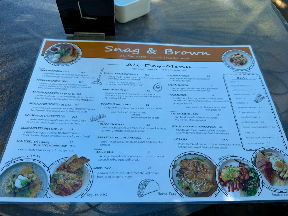 Snag & Brown Photo Menu 5