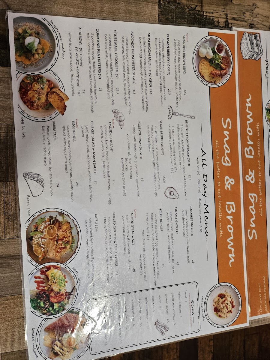Snag & Brown Photo Menu 8